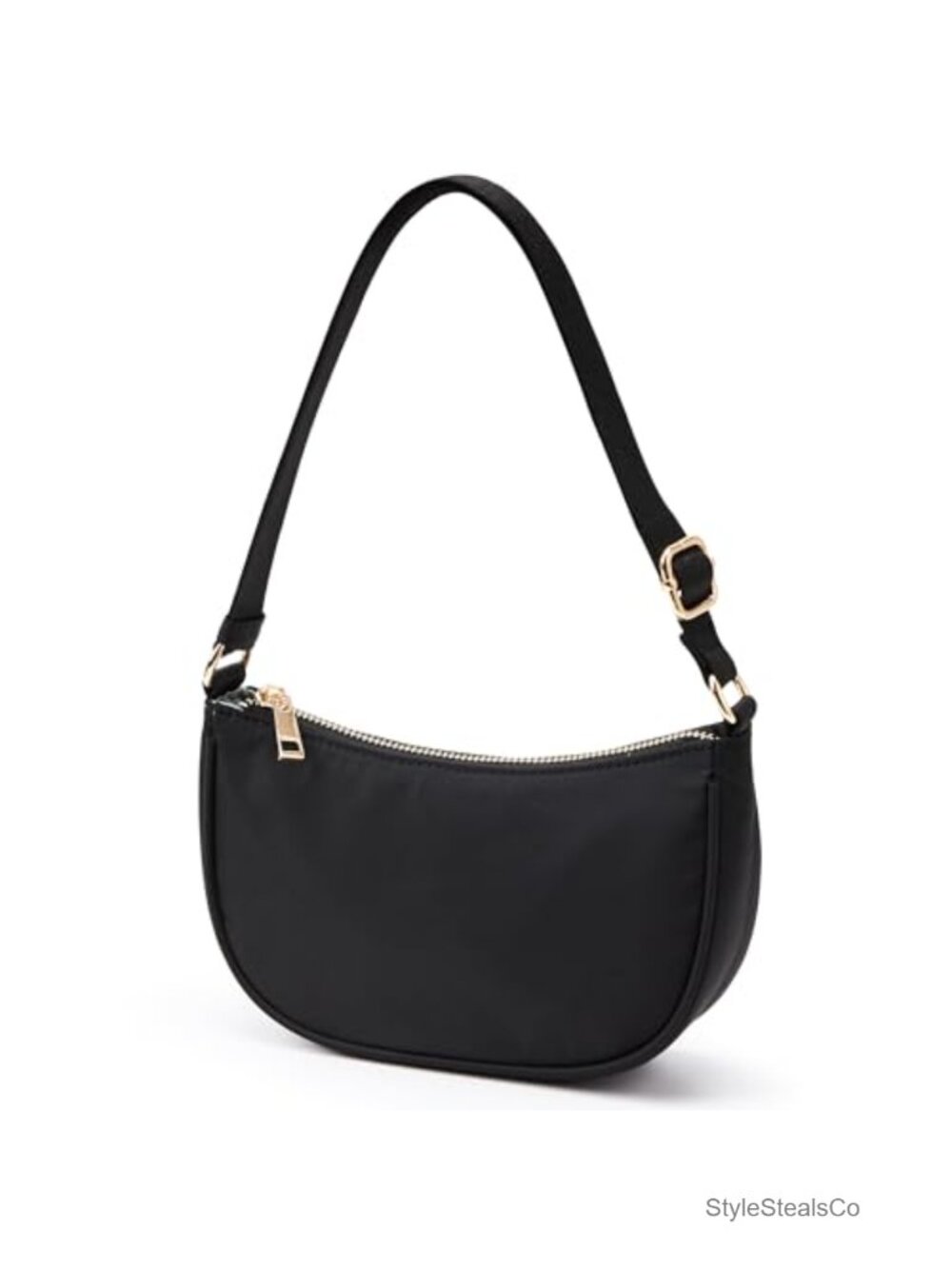 Small Nylon Shoulder Bag Mini Purse Adjustable Strap Water Repellent